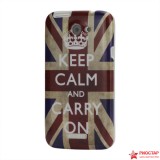 Пластиковая Накладка Британия Keep calm and carry on для HTC One X